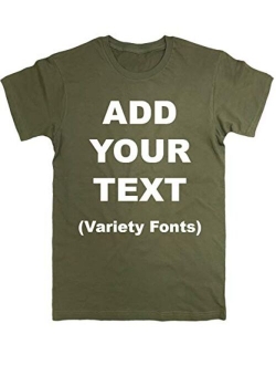 Custom T Shirts Ultra Soft Add Your Text for Men & Women Unisex Cotton T Shirt