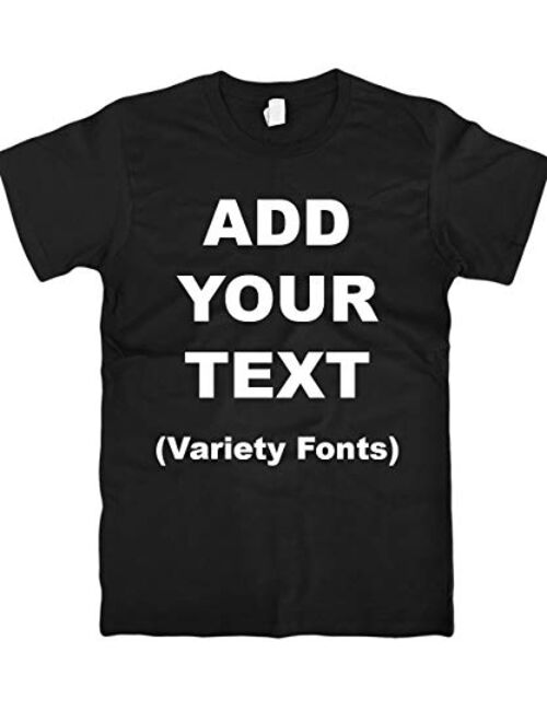 Custom T Shirts Ultra Soft Add Your Text for Men & Women Unisex Cotton T Shirt