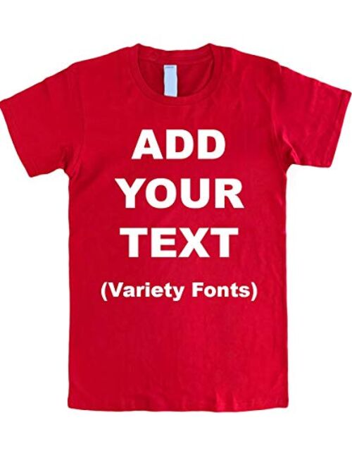 Custom T Shirts Ultra Soft Add Your Text for Men & Women Unisex Cotton T Shirt