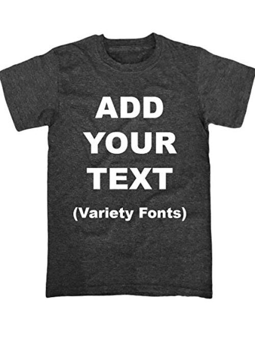 Custom T Shirts Ultra Soft Add Your Text for Men & Women Unisex Cotton T Shirt