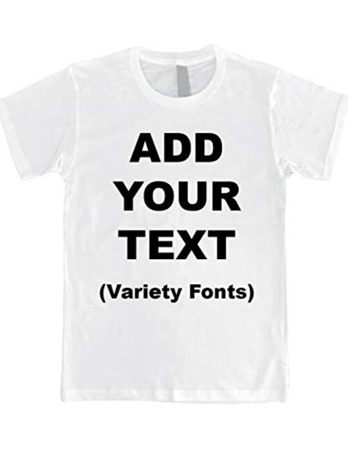 Custom T Shirts Ultra Soft Add Your Text for Men & Women Unisex Cotton T Shirt