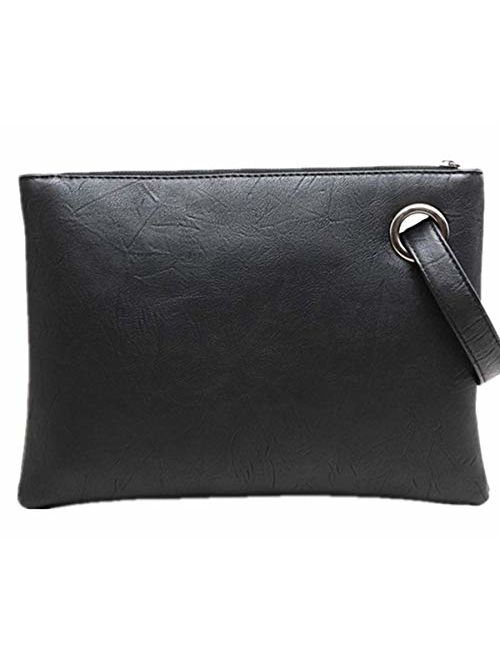 HUAERYOUYUE Unique Vegan Women Clutch Bag PU Leather Envelope Clutch Bag Handbag Wristlets for Beach Holiday