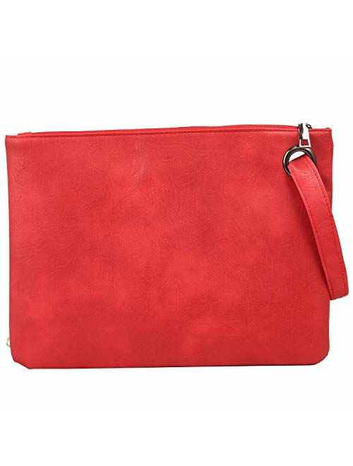 HUAERYOUYUE Unique Vegan Women Clutch Bag PU Leather Envelope Clutch Bag Handbag Wristlets for Beach Holiday