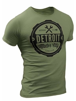 Detroit Shirt, Motor City Forever T-Shirt Mens by Detroit Rebels Tshirt (0001)