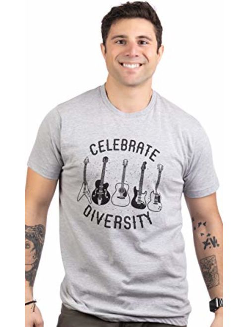 Celebrate Diversity | Funny Guitar Player Musician Music Joke Men Women T-Shirt