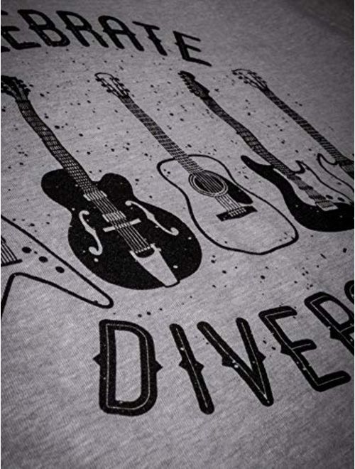 Celebrate Diversity | Funny Guitar Player Musician Music Joke Men Women T-Shirt