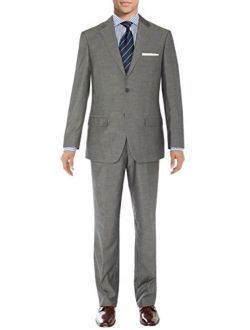 Salvatore Exte Men's Suit Two Button Side Vent Jacket Flat Front Pants