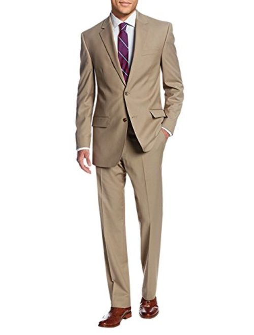 Salvatore Exte Men's Suit Two Button Side Vent Jacket Flat Front Pants