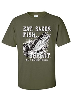 Fishing T-Shirt Eat Sleep Fish Repeat