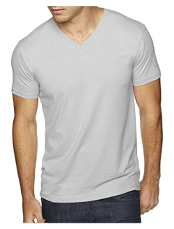 Next Level Men's NL6440 Sueded Baby Rib Soft V-Neck T-Shirt