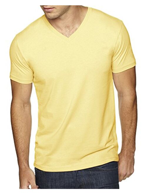 Next Level Men's NL6440 Sueded Baby Rib Soft V-Neck T-Shirt