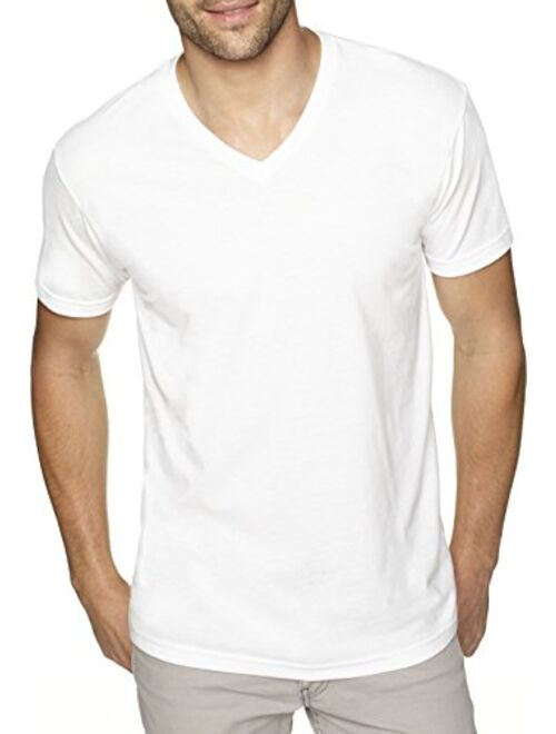 Next Level Men's NL6440 Sueded Baby Rib Soft V-Neck T-Shirt