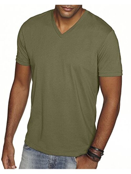 Next Level Men's NL6440 Sueded Baby Rib Soft V-Neck T-Shirt