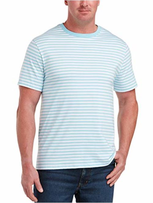 Amazon Essentials Men's Big and Tall Short-Sleeve Stripe Crew T-Shirt fit by DXL