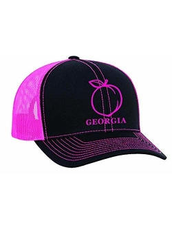 Georgia Peach Embroidered Trucker Hat