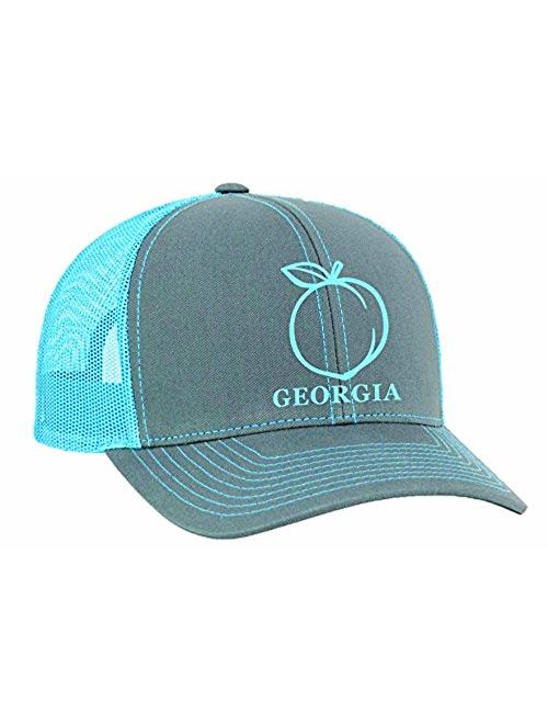 Heritage Pride Georgia Peach Embroidered Trucker Hat
