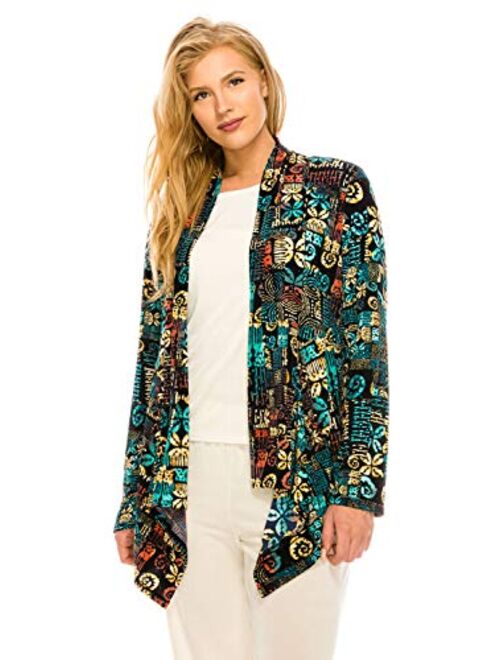 Jostar Women's Stretchy Print Mid Cut Jacket Long Sleeve Print