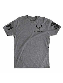 BUNKER 27 Officially Licensed U.S. Air Force Logo T-Shirt (Small, Heather Gray)