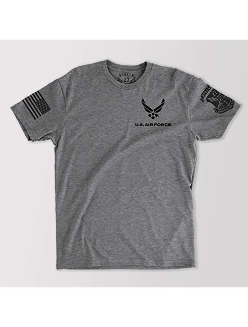 BUNKER 27 Officially Licensed U.S. Air Force Logo T-Shirt (Small, Heather Gray)