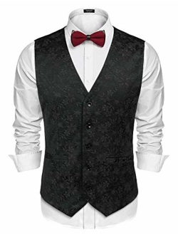 Mens V-Neck Sleeveless Slim Fit Vest,Jacket Business Suit Dress Vest