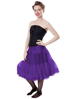 Malco Modes Luxury Vintage Knee-Length Crinoline Jennifer Petticoat Skirt Pettiskirt, Adult Tutu for Rockabilly 50s