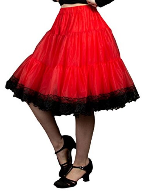 Malco Modes Luxury Vintage Knee-Length Crinoline Jennifer Petticoat Skirt Pettiskirt, Adult Tutu for Rockabilly 50s