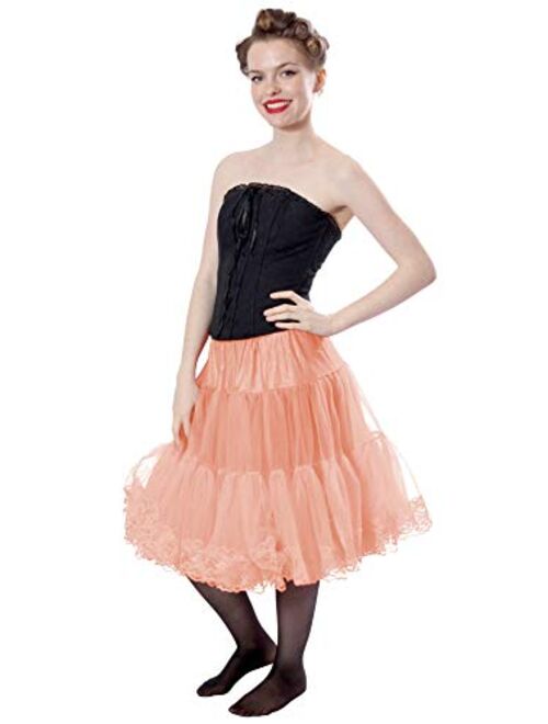 Malco Modes Luxury Vintage Knee-Length Crinoline Jennifer Petticoat Skirt Pettiskirt, Adult Tutu for Rockabilly 50s