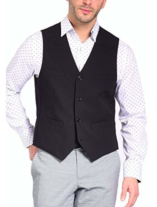 Craft & Soul Men's Slim Fit Tailored Waistcoat Dress Vest