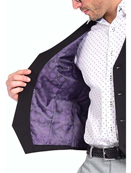 Craft & Soul Men's Slim Fit Tailored Waistcoat Dress Vest