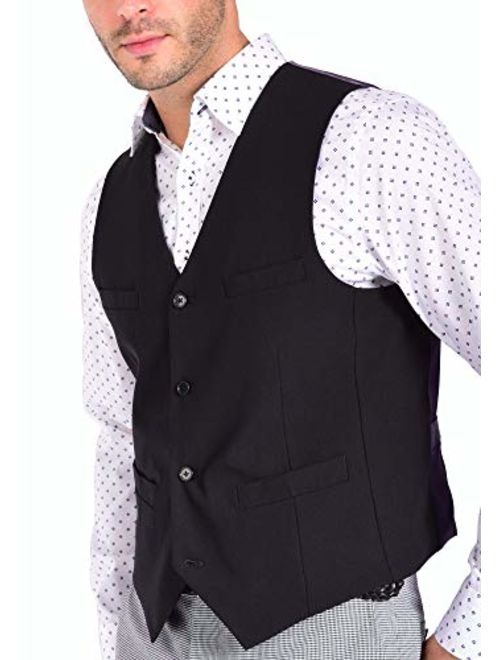 Craft & Soul Men's Slim Fit Tailored Waistcoat Dress Vest