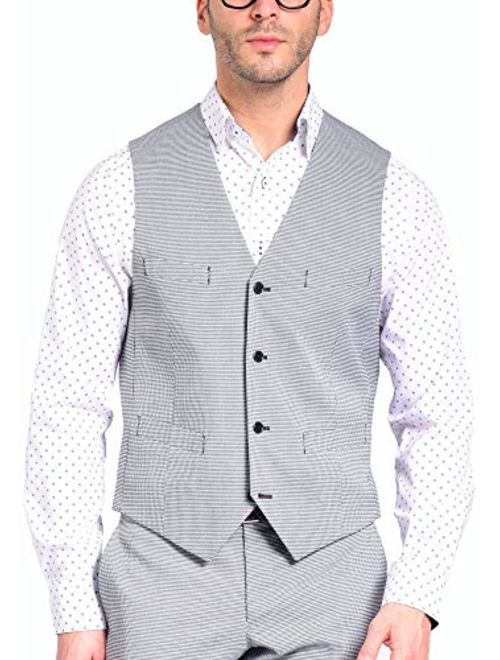 Craft & Soul Men's Slim Fit Tailored Waistcoat Dress Vest