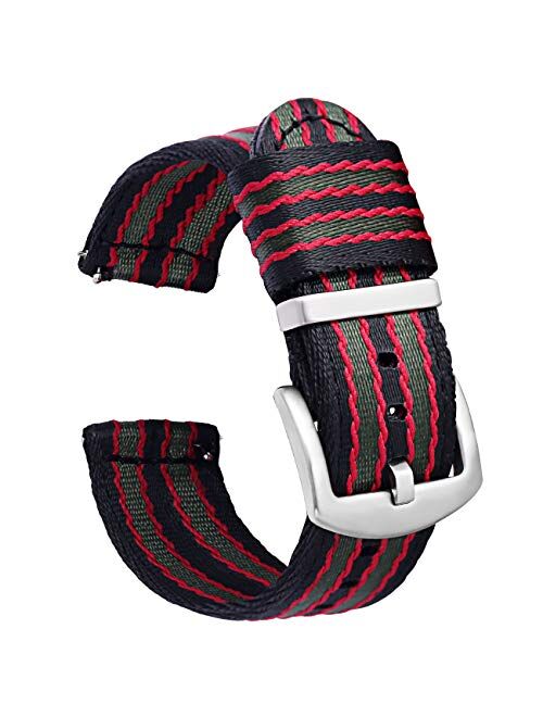 Pbcode NATO Watch Strap 20mm 22mm Seat Belt Nylon Quick Release Watch Bands for Men