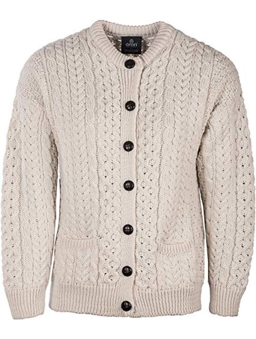 Irish Setter Carraig Donn 100% Irish Merino Wool Ladies Lumber Sweater with Pockets.