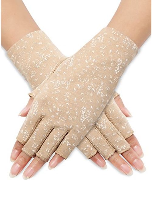 Sunblock Fingerless Gloves Summer Driving Gloves UV Protecting Gloves for Women