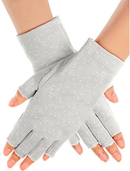 Sunblock Fingerless Gloves Summer Driving Gloves UV Protecting Gloves for Women