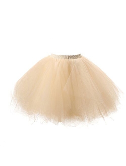 Honeystore Women's Short Vintage Ballet Puffy Tutu Petticoat Skirt