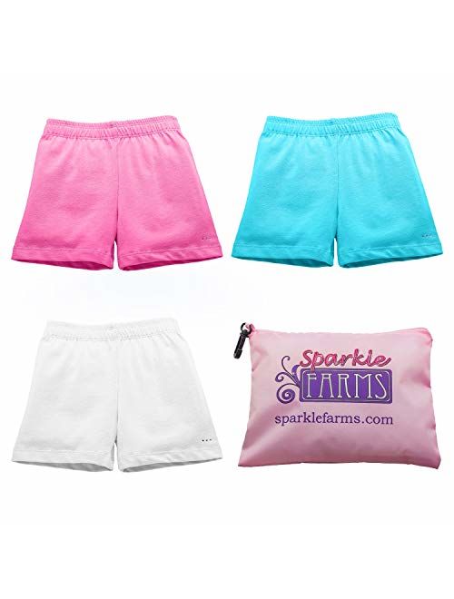 Buy Sparkle Farms Little Girls Under Skirt and Dress Modesty Shorts for  Dance, Bikes, Playground Cartwheels, 3-Pack online