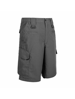 LA Police Gear Men Elastic Waistband 8 Pocket Operator Tactical Shorts