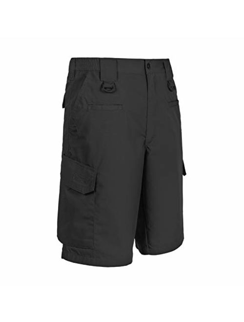 LA Police Gear Men Elastic Waistband 8 Pocket Operator Tactical Shorts