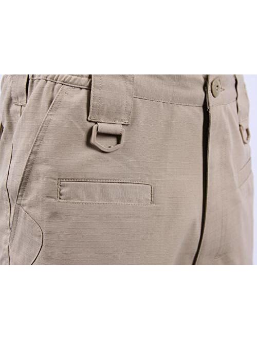 LA Police Gear Men Elastic Waistband 8 Pocket Operator Tactical Shorts