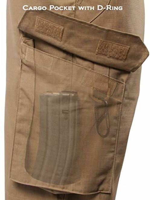 LA Police Gear Men Elastic Waistband 8 Pocket Operator Tactical Shorts