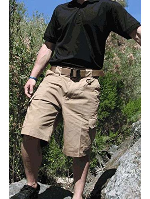 LA Police Gear Men Elastic Waistband 8 Pocket Operator Tactical Shorts