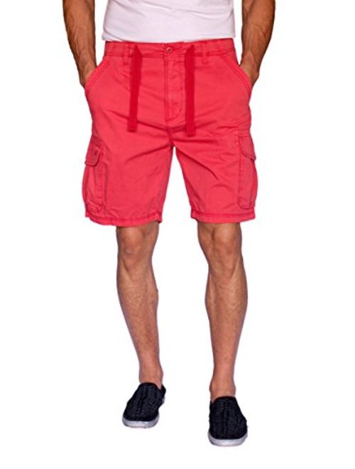 short fin 100% Cotton Cargo Shorts W/Drawstring