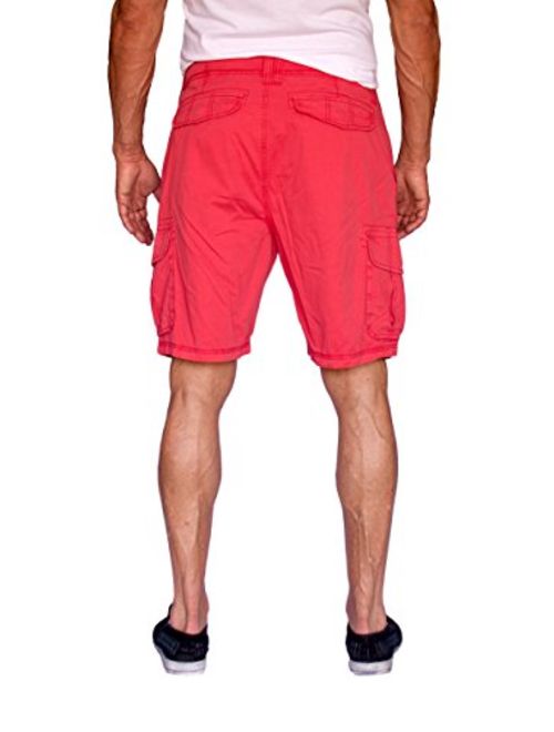 short fin 100% Cotton Cargo Shorts W/Drawstring