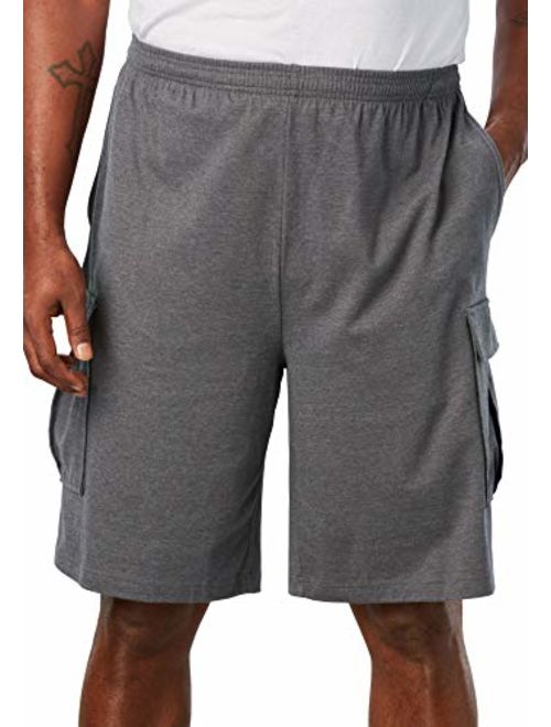 KingSize Men's Big and Tall Lightweight Jersey Cargo Shorts