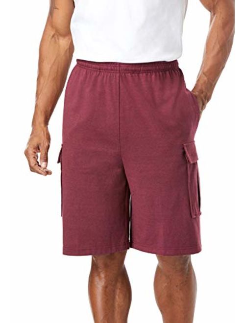 KingSize Men's Big and Tall Lightweight Jersey Cargo Shorts