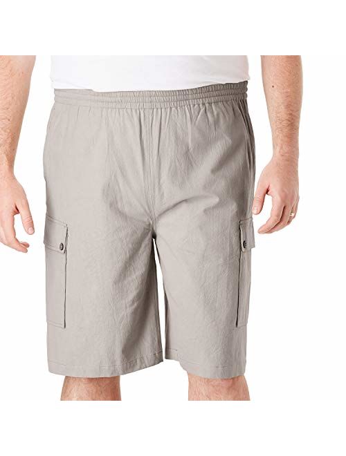 KingSize Men's Big and Tall Full Elastic Waist Gauze Cargo Shorts