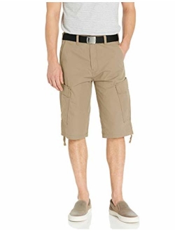 Men's Cotton Solid knee Length Ziper Fly Messenger Short