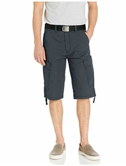 Men's Cotton Solid knee Length Ziper Fly Messenger Short