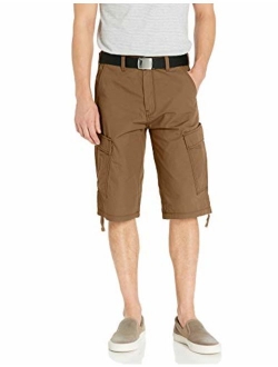 Men's Cotton Solid knee Length Ziper Fly Messenger Short